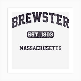 Brewster Massachusetts Ma Vintage State Athletic Style Art Print