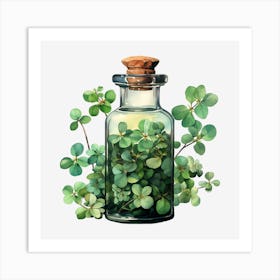 Shamrock In A Bottle 4 Art Print