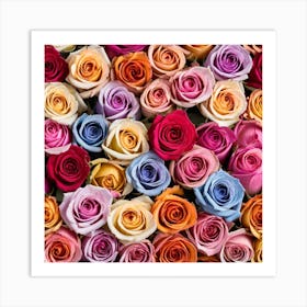 Colorful Roses Background 25 Art Print