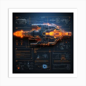 Futuristic Spaceship 8 Art Print