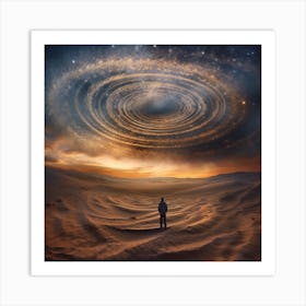 Galaxy In The Desert Art Print