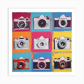 Vintage Camera Pop Art 4 Art Print