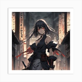 Samurai Girl 13 Art Print