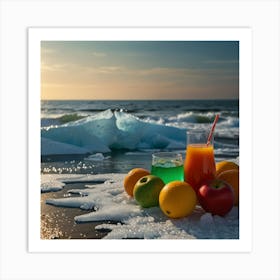 Orange Juice On The Beach 2 Art Print