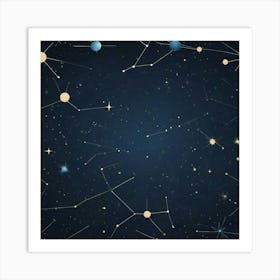 Constellations Background Art Print