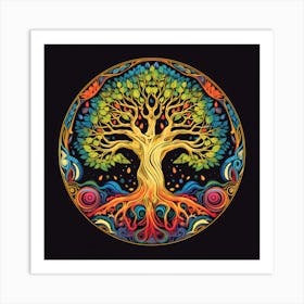 Davin7800 Tree Of Life Hippie Style Logo 09268dcd 3289 41f9 Af6e D79816bda021 Art Print