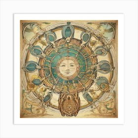 Astrological Nouveau Chart Series - 2 Art Print