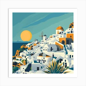 Oia Village Art Print