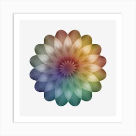 Rainbow Flower Art Print