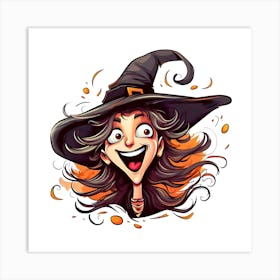 Cartoon Witch Art Print