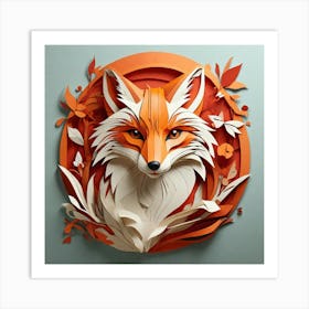 Minimalism, Fox Art Print