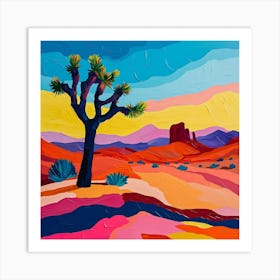 Colourful Abstract Joshua Tree National Park Usa 4 Art Print