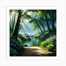 Forest Wallpaper Art Print