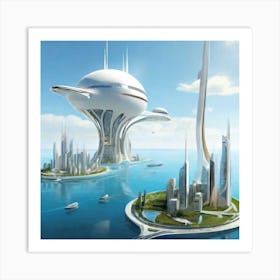 Futuristic City Art Print