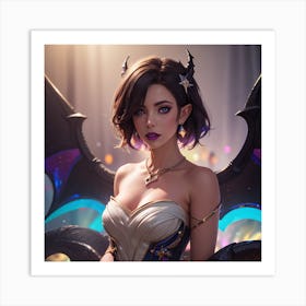 Demon Girl From League Of Legends Art Print