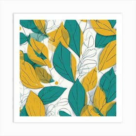 Abstract Leaves 2 Art Print