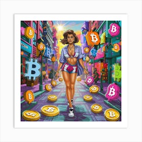 Bitcoin Girl 6 Art Print