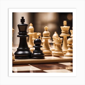 Queen Chess Pieces  Da Vinci Style Art Print