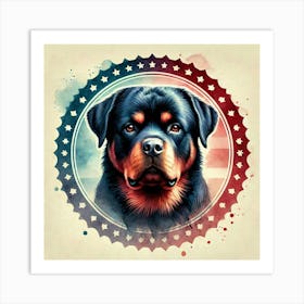 Watercolor Rottweiler 1 Art Print