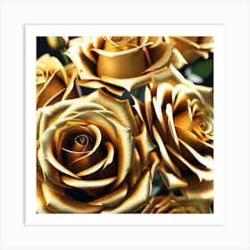 Gold Roses 8 Art Print