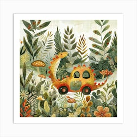 Dinosaur In The Forest 2 Art Print