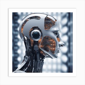 Robot Head 14 Art Print