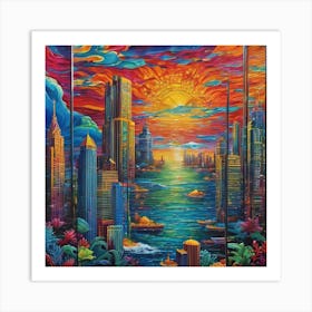 Painted City Art Print