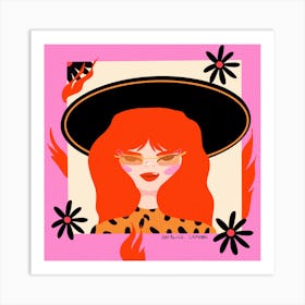Girl With Red Hair - Rita Lee Art Print
