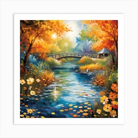 Riverside Euphony: A Brush Ballet of Impressionism Art Print