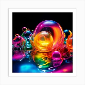 Colorful Bubbles 5 Art Print