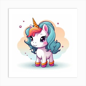 Cute Unicorn 523 Art Print