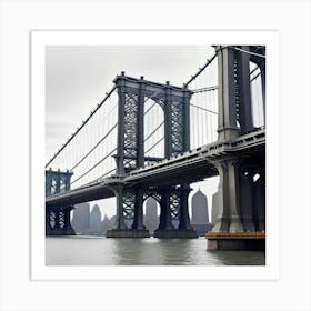 New York City Manhattan Bridge Art Print