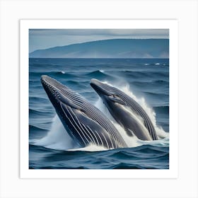 Humpback Whales Art Print