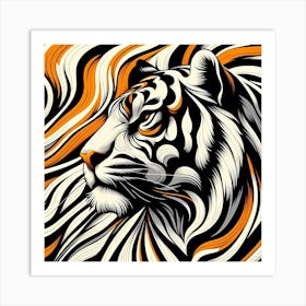 Tiger Head Art Print