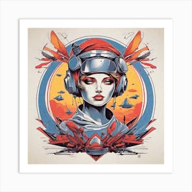 Space Girl 1 Art Print