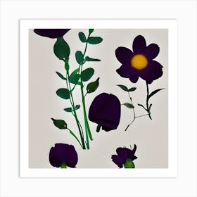 Purple Floral 1 Art Print