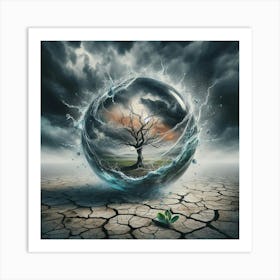 Tree In A Sphere Art Print