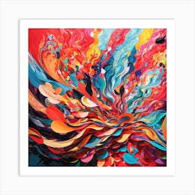 Abstract Colourful Painting Art Print