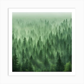 Foggy Forest 2 Art Print