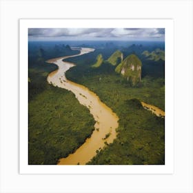 Amazon River landscape Art Print