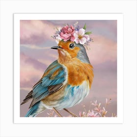 Bird In A Crown Art Print