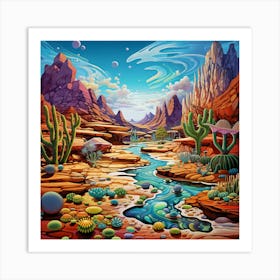 Desert River Art Print