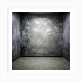 Empty Room With Concrete Wall 1 Art Print