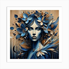 'Blue Flower' 1 Art Print