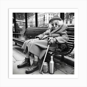 Old Lady In London Art Print