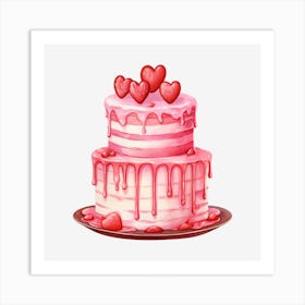 Valentine'S Day Cake 13 Art Print