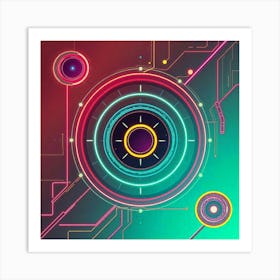 Retro Futuristic Elements,Retro Futuristic Background,Retro Futuristic Templates (39) Art Print