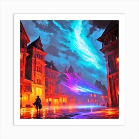 City At Night 7 Art Print