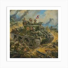 Battle For South Korea Art Print