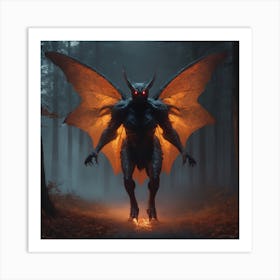 Mothman in the Woods Art Print